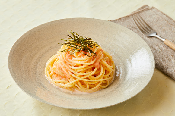 海苔とわさびの和風クリームパスタ