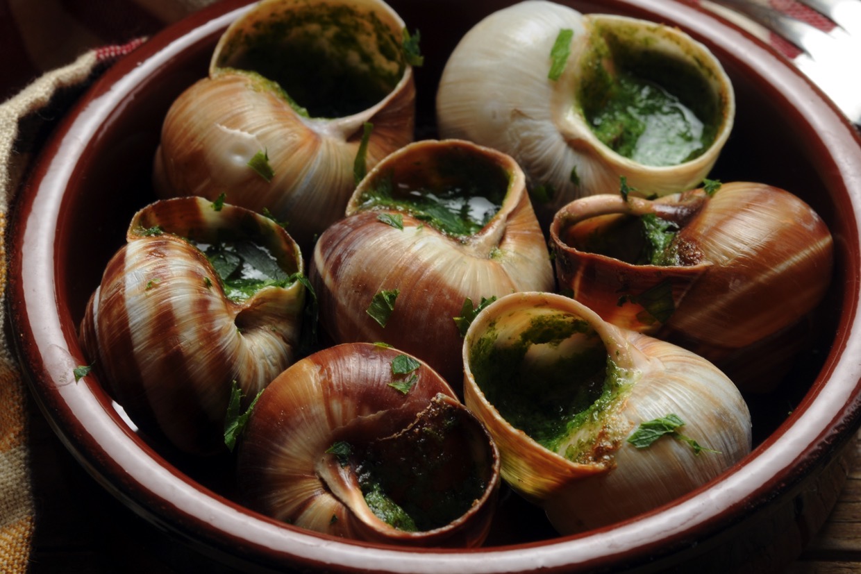 Spain.info - フランス料理ではお馴染みのエスカルゴ=カタツムリですが、スペイン語では“カラコレス”と呼びます。写真はマヨルカ島在住の方からご投稿頂きました。お皿の下に敷いてあるランチョンマットはマヨルカの伝統工芸品です。Los caracoles qué ricos