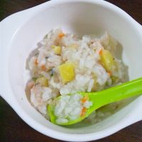 離乳食後期 野菜は大きめ♪ツナおじや