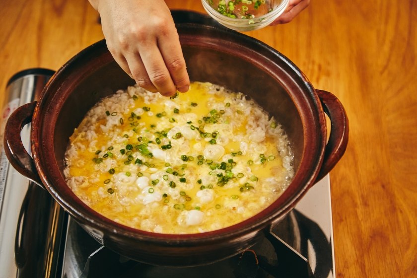 鍋の〆ぽかぽか生姜みそ雑炊