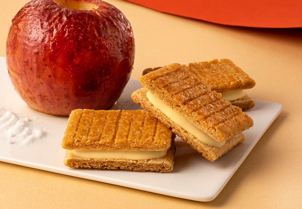 キャンプで焼きりんご