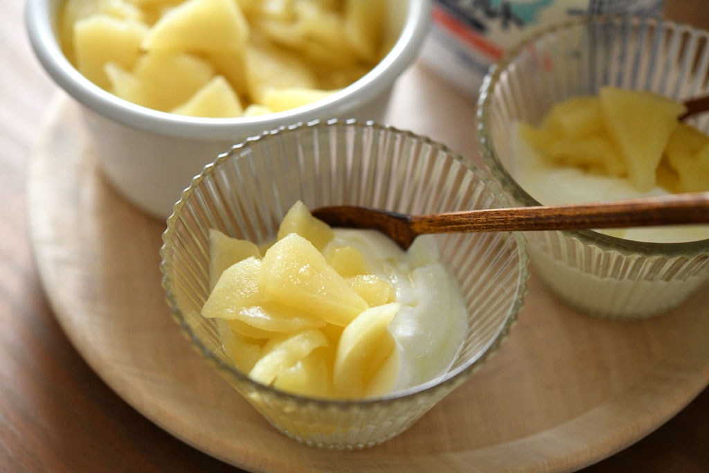レンジで簡単りんごの甘煮