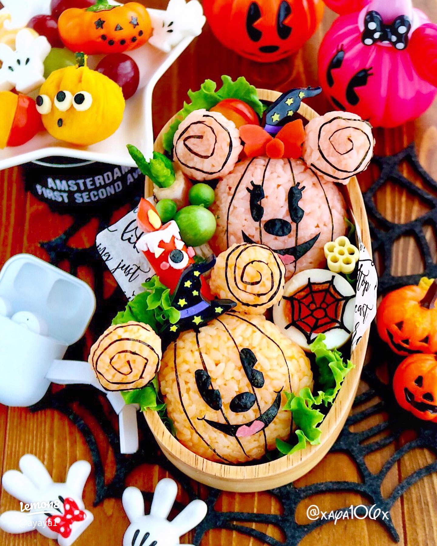 ハムのビッグリボン☆ミニーちゃんキャラ弁