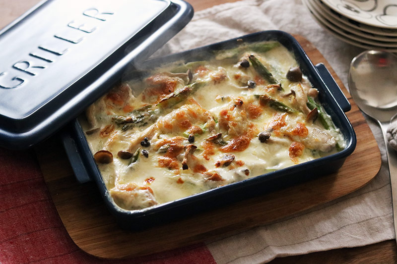 魚焼きグリルで簡単！グリラーで作る「チキンの濃厚ポテトグラタン」アンジェ日々のコラム