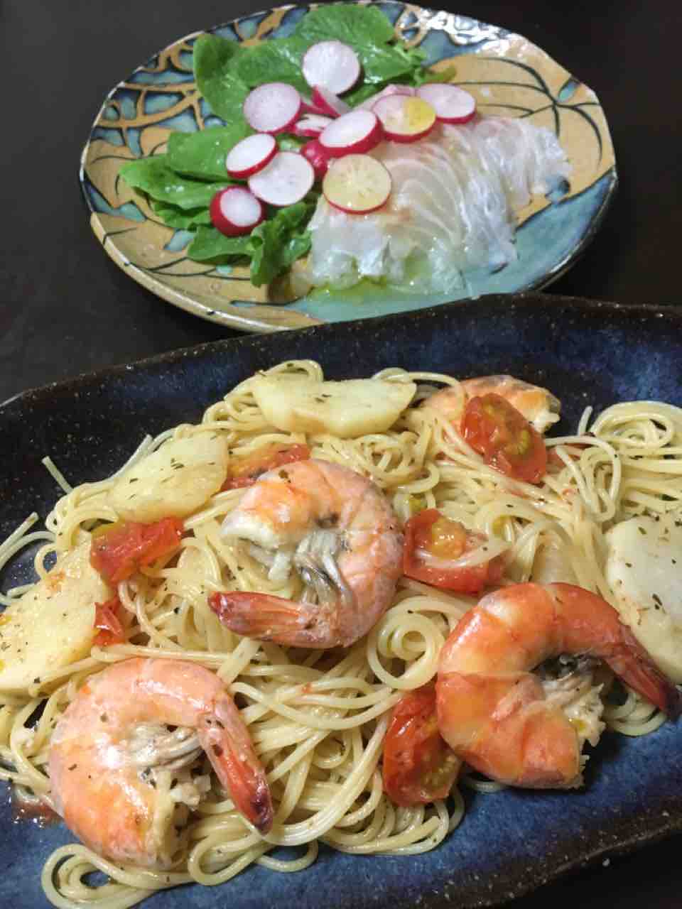 10分で作れる エビと長芋の中華風炒め