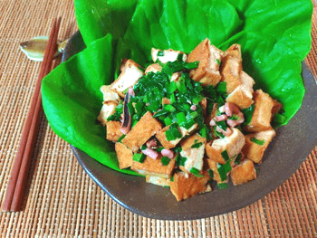 よどがわ生協ホームページ クッキングレシピ 豆腐といか塩辛のユッケ風