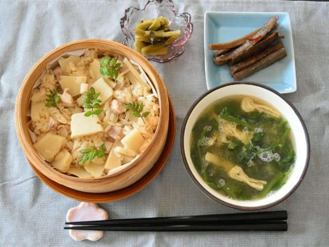 炊飯器で「たけのこおこわ」レシピ・作り方まめな料理帖