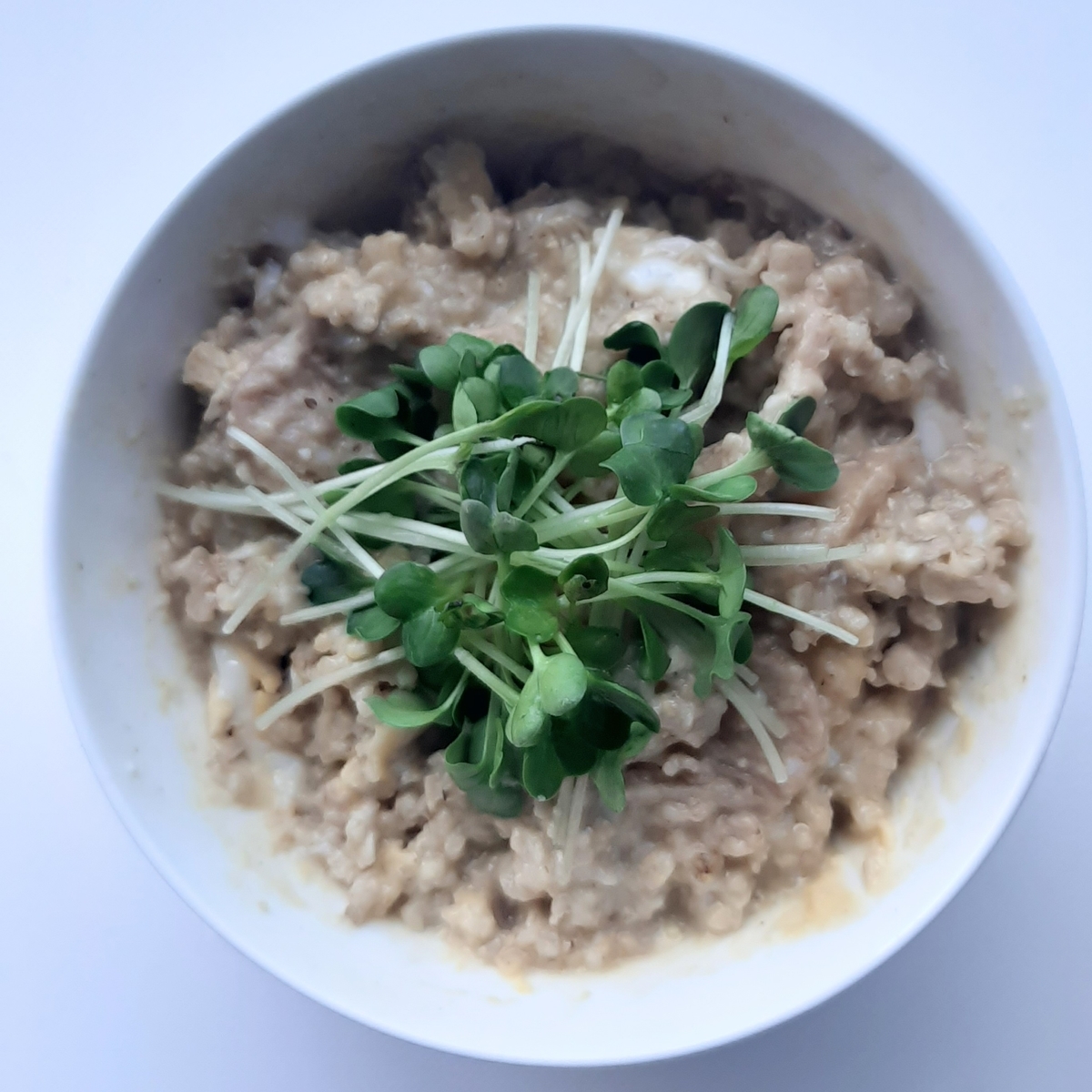 オートミールアレンジ！レンジで酸辣湯粥✨