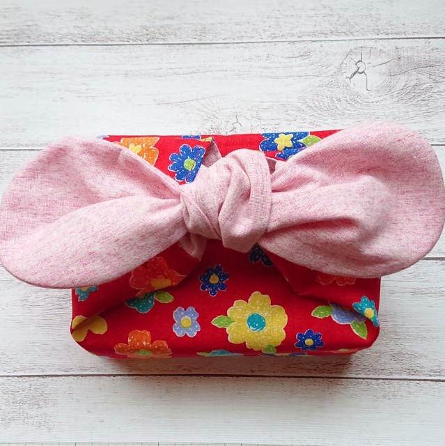 まんまるりぼんのお弁当袋の作り方丸型サイズのお弁当袋簡単ハンドメイドレシピHow to make a lunch boxcover DIY sewing handmade 簡単に作れる布小物