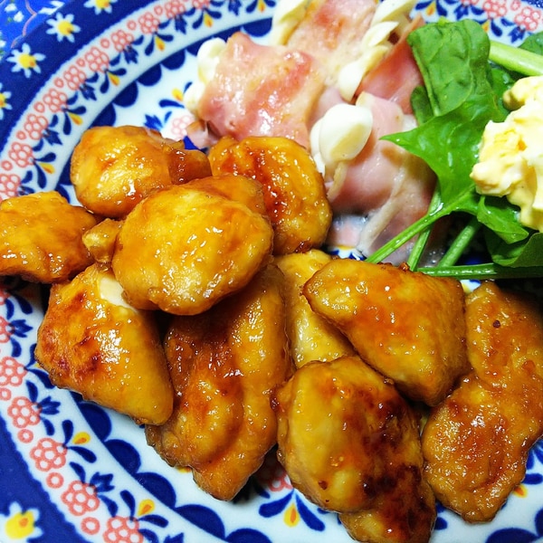 ささみでふっくら♪甘辛照り焼き胡麻和え