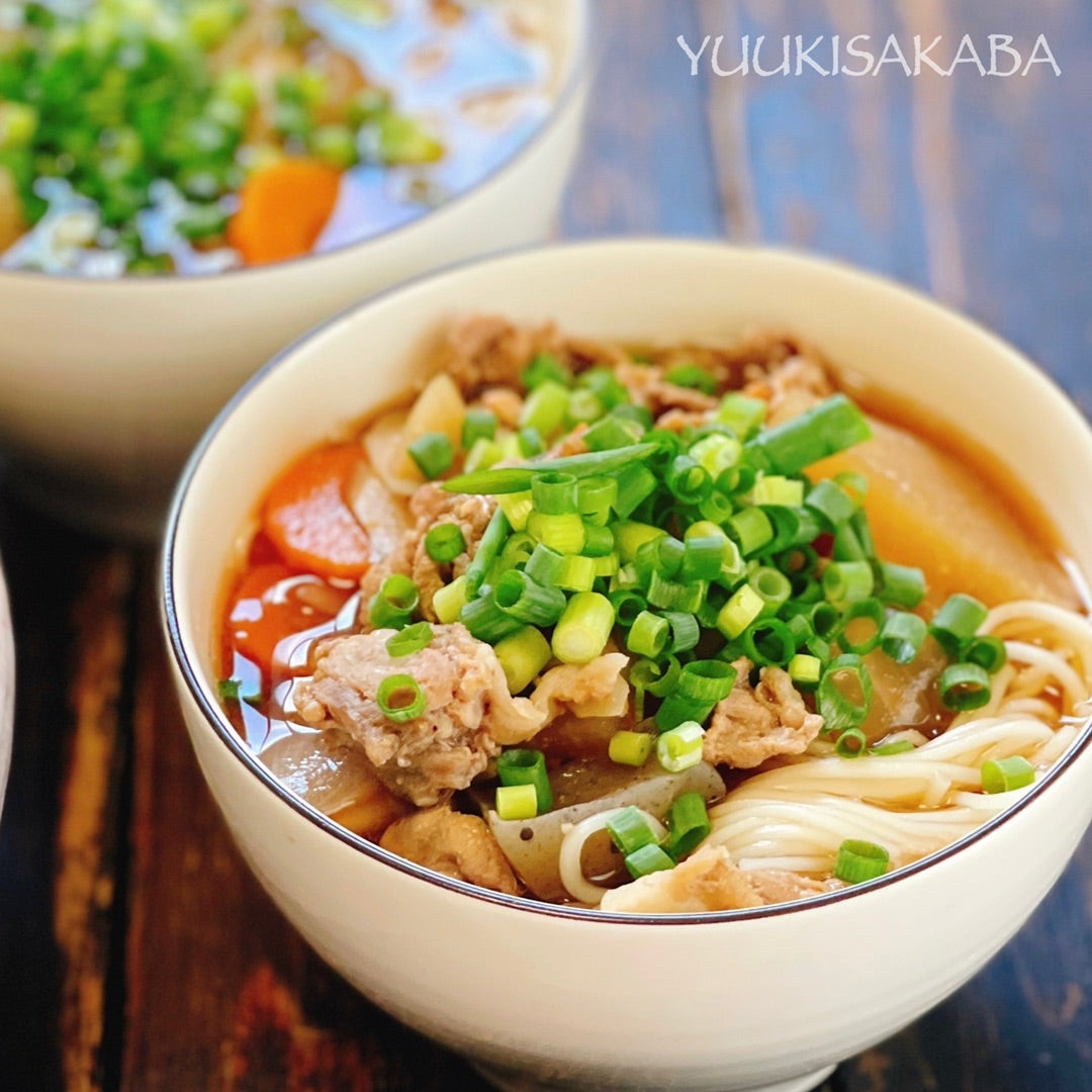 豚汁リメイク♪チゲ風うどん