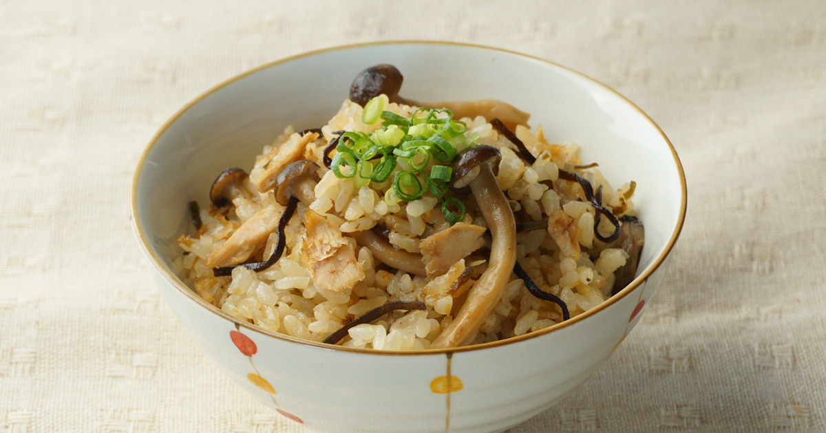 ツナと人参のうま炊き込みご飯レシピ 〜うま味の活用〜日本うま味調味料協会