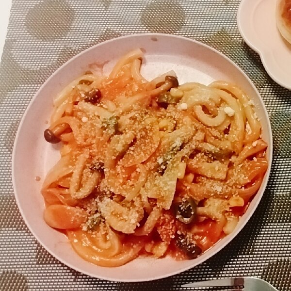 こどもに人気のナポリタンをレンチンうどんで手軽に！こどもオレンジページnet料理オレンジページnet