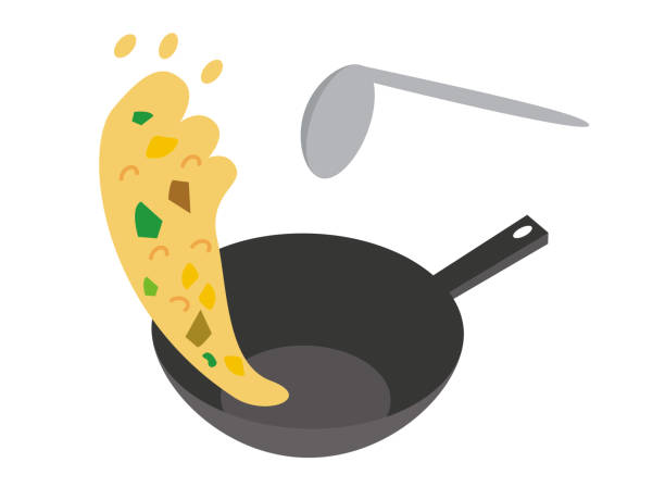 皿に盛られたチャーハンの無料イラストイラストセンタ