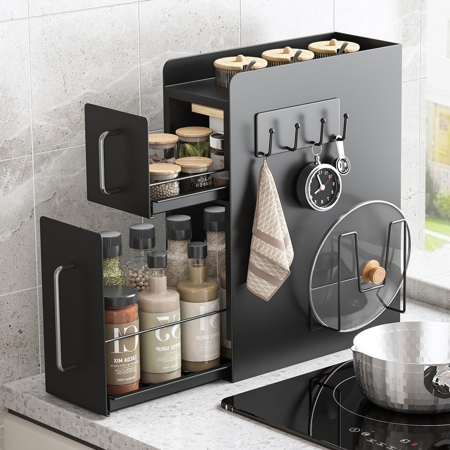 レンジ台 キッチン収納 キッチンラック 整理整頓 台所 調味料ラック