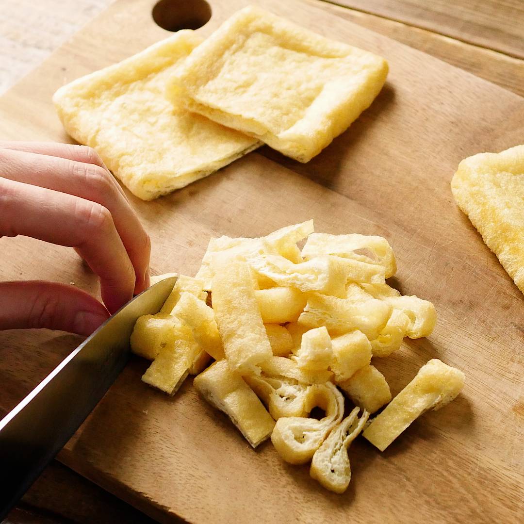 早い！ 簡単！油揚げの開き方