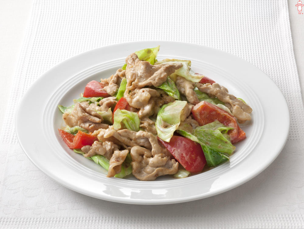 豚肉とキャベツとピーマンの甘辛味噌炒め♪