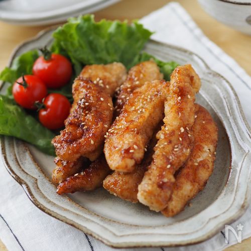 レンジで簡単! ささみの照り焼き二色丼