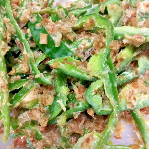 ピーマンとカマボコをマヨオイスターで☆