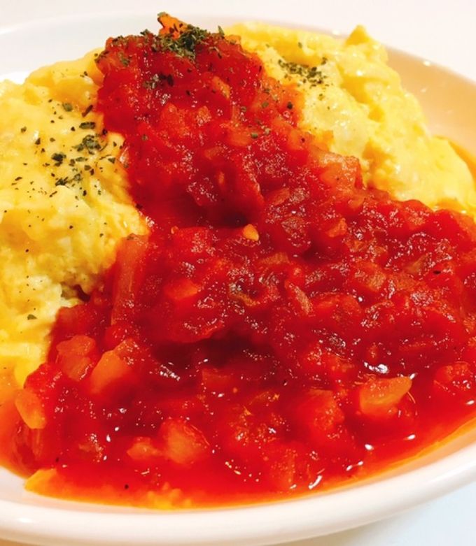 リッチな気分♪ 手作りトマトソースのオムライス
