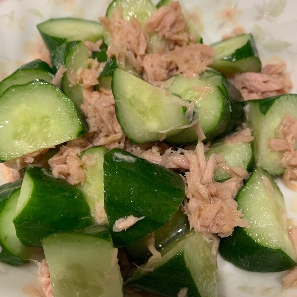 きゅうりとツナの中華和え