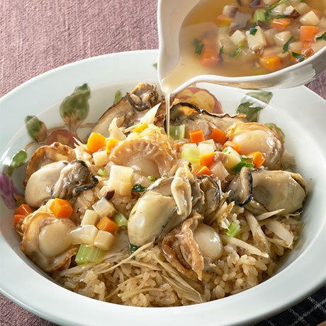 カキの炊き込みご飯