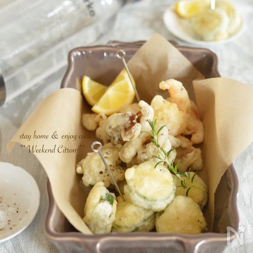 メバルとオクラの中華風フリット三菱電機 CME CLUB MITSUBISHI ELECTRIC