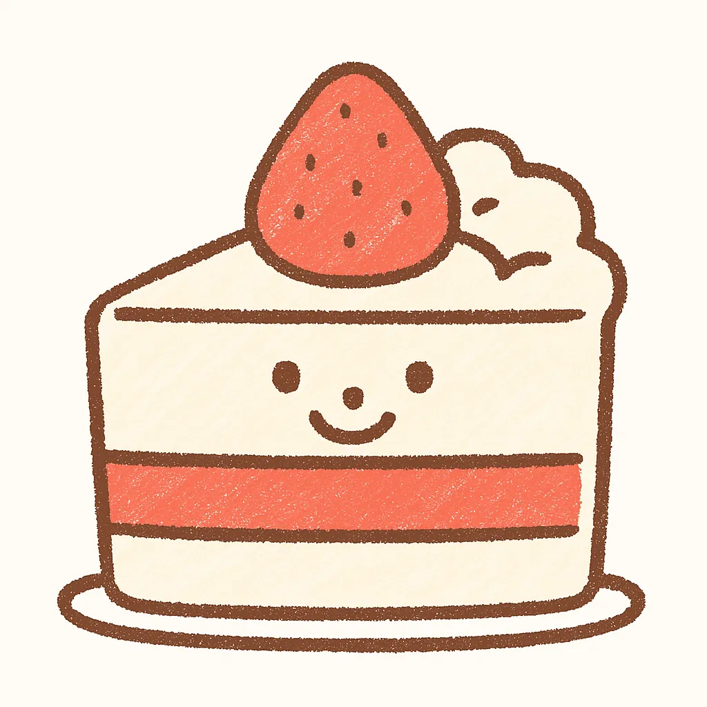 いちごのショートケーキイラストレイン🚂 - イラスト無料素材