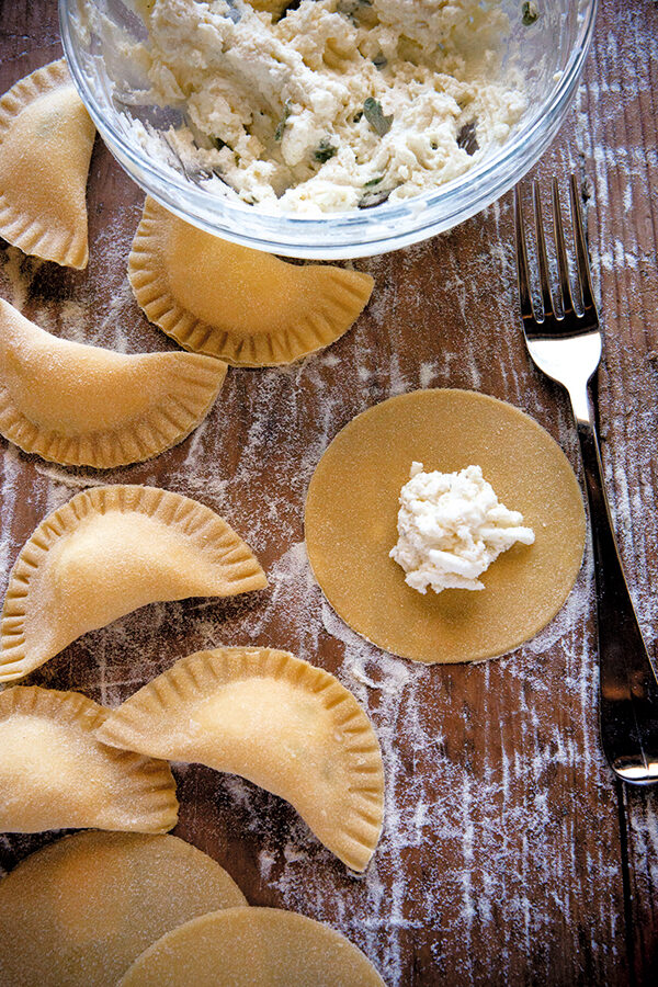 フェルトで作るラビオリ パスタ無料型紙＆作り方 手作りおままごと手芸＊あまなつのフェルトキッチン＊