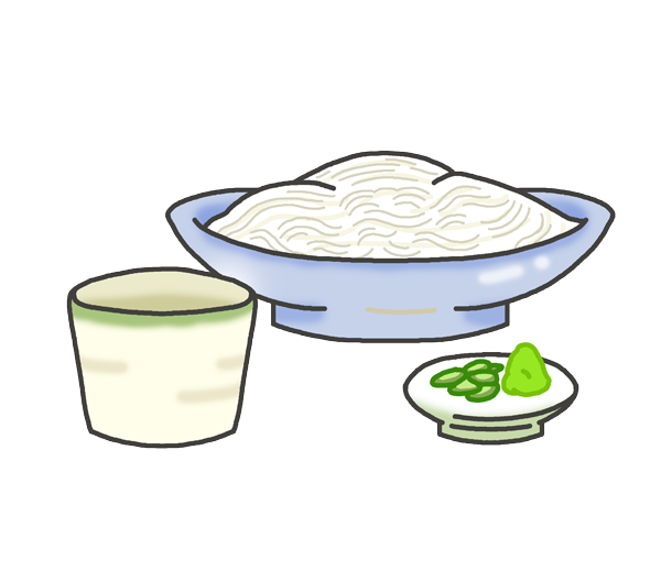 そうめんイラスト・フリー素材なら「シンテリ」