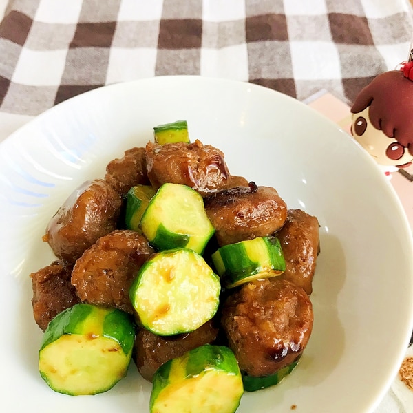 材料２つだけ！弁当にミートボールときゅうりの炒め物 レシピ・作り方 by はなちゃんニコニコ - 楽天レシピ