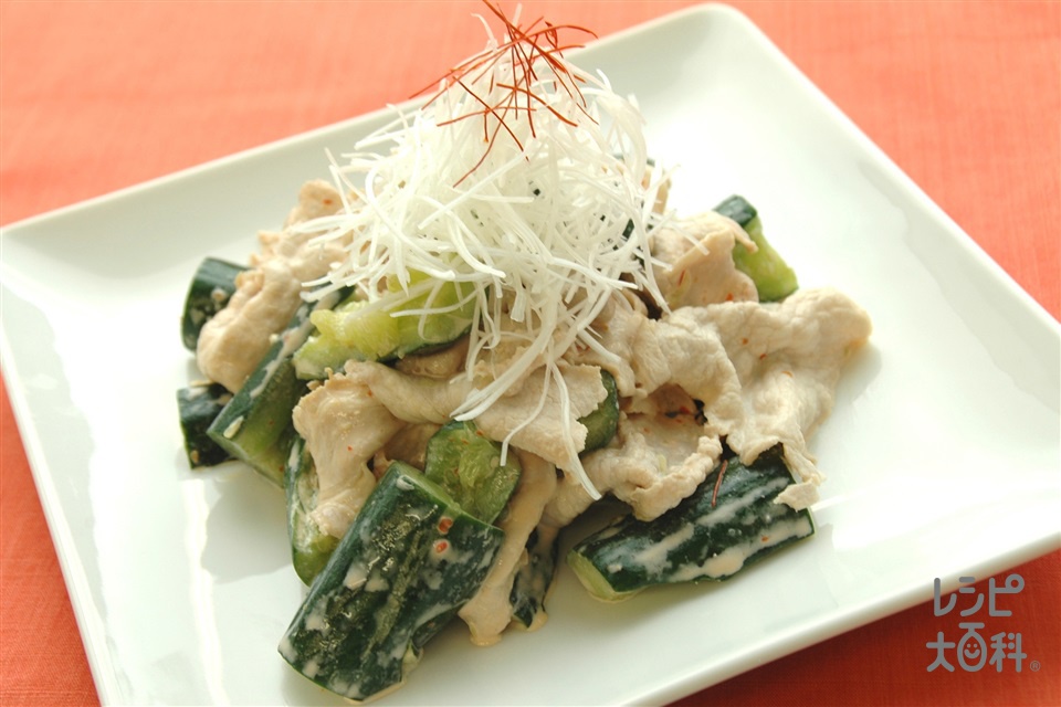 豚しゃぶときゅうりのしょうゆマヨサラダ