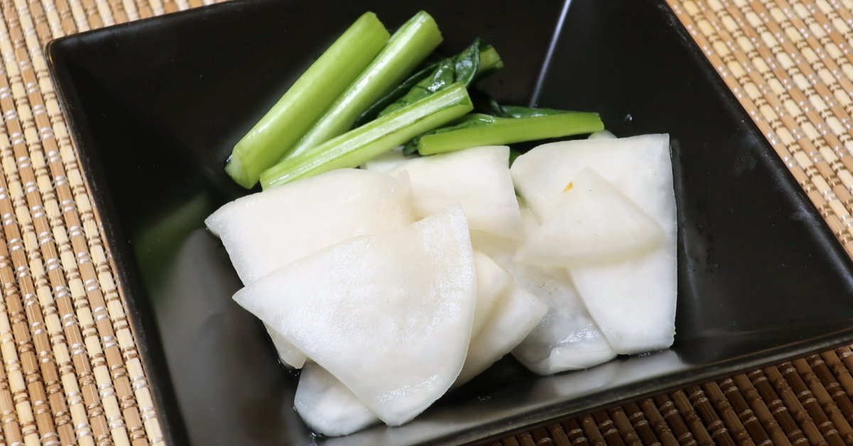 決め手は生姜!きゅうりとかぶの漬物