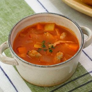 まぜるだけ！濃厚トマトの冷製トマトスープ ガスパチョ