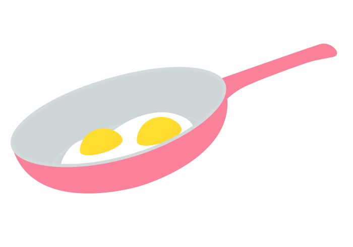 調理器具のフリー素材No14-フライパン のイラストイラストポップ