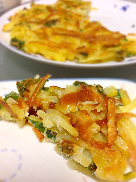 豚肉の大葉ロールのホエイバター醬油焼き