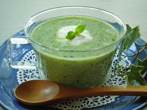 きゅうりでポッカポッカスープ☆きゅうりの豆乳すり流し～♪ : 今夜も！家飲み居酒屋