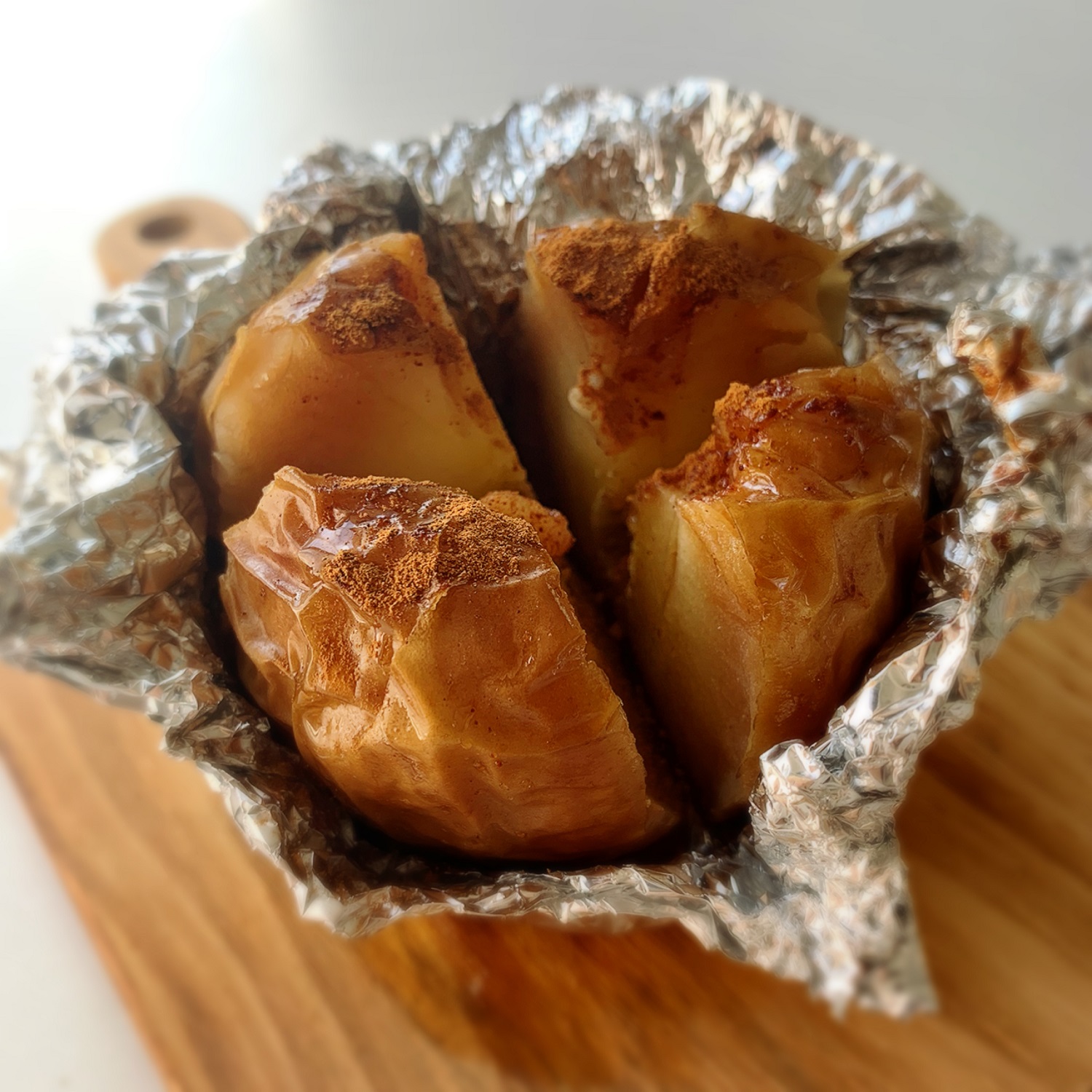 ラム酒香るトロトロ焼きりんご・庭キャンプで外飯三昧♪その5ナルの気ままなブログ