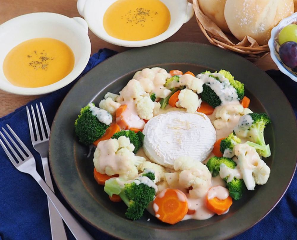 マッシュルームのカマンベール焼きOlive Oil Life オリーブオイルライフ