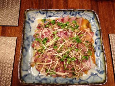 シンプル ハマチのカルパッチョ