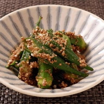 オクラの黒ごま和え✿