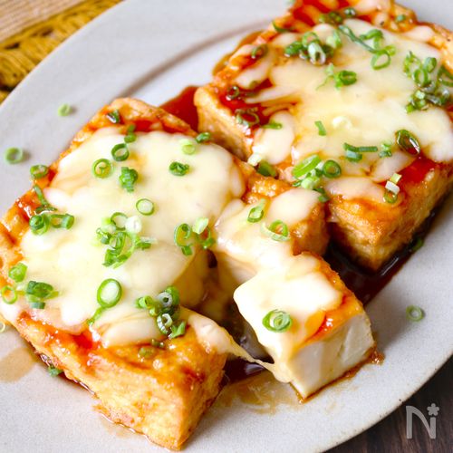 厚揚げのチーズ挟み焼き