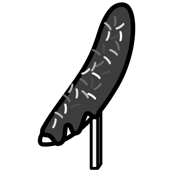 かわいいチョコバナナの無料イラスト・商用フリーオイデ43