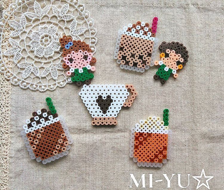 暑い日にはひんやりドリンクを♡アイロンビーズで作るドリンクカバー - Peachy ピーチィ- ライブドアニュース