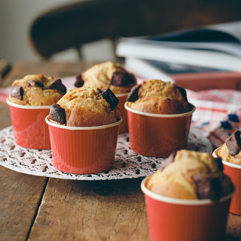 しっとりおいしい♪ チョコレートカップケーキ