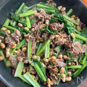 牛肉と小松菜のオイスターソースのレシピぱくぱく献立くん 料理レシピ