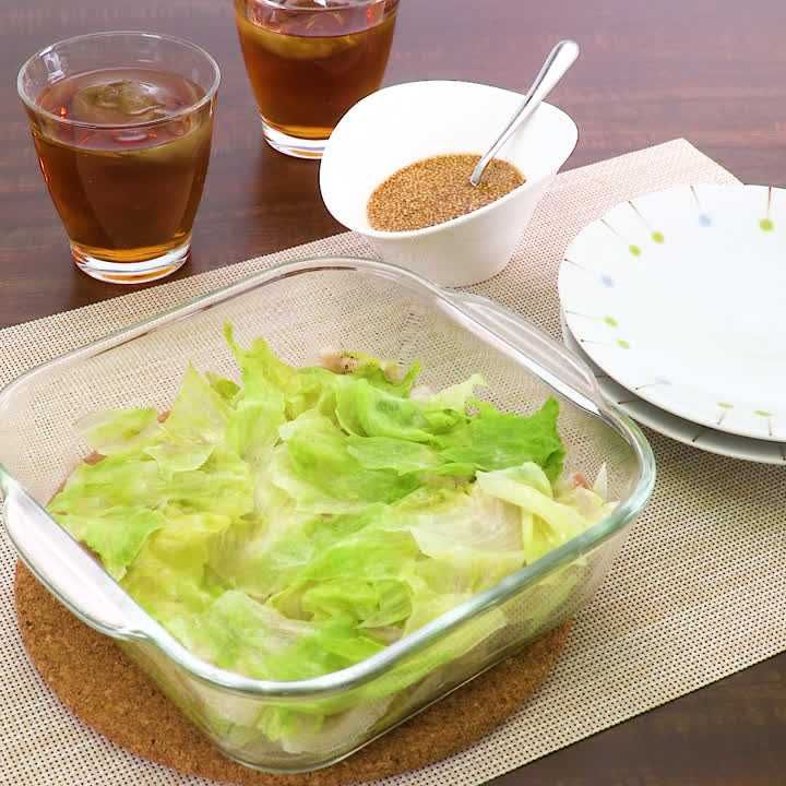 豚とシャキッと野菜のレンチン蒸し