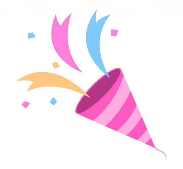 無料フリー素材 背景透過 水彩風&線画 クラッカーのイラストかわいい無料素材♪まるふーわイラスト