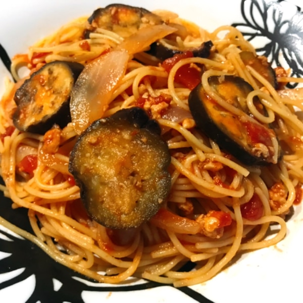 ボロネーゼ風♡ひき肉のトマトパスタ ワンパン＆包丁不要♡