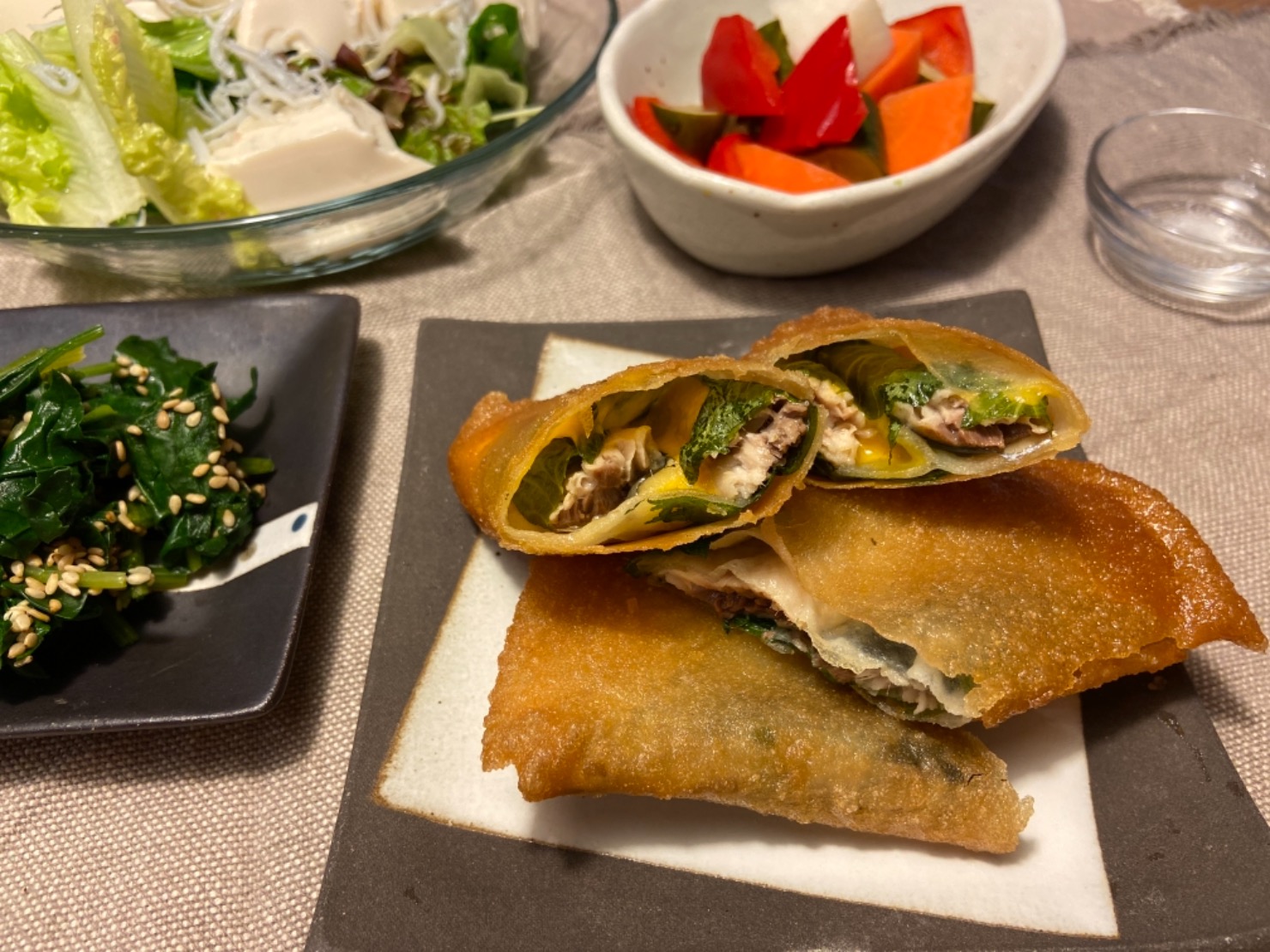 海老とチーズの春巻き。 と 献立。 : よめ膳 ＠YOMEカフェ Powered by ライブドアブログ